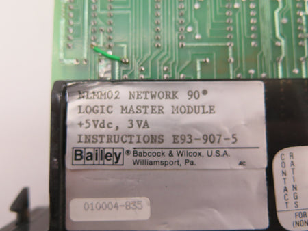 ABB / Bailey NLMM02 Network 90 Logic Master Module - Advance Operations