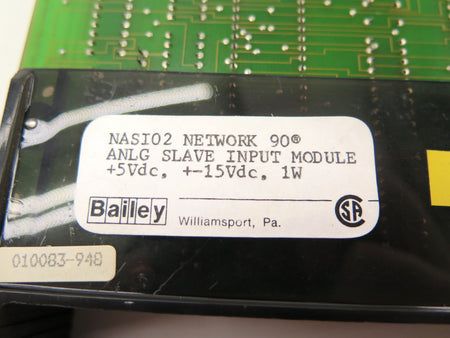 ABB / Bailey NAS102 Network 90 Analog Input Moudule - Advance Operations
