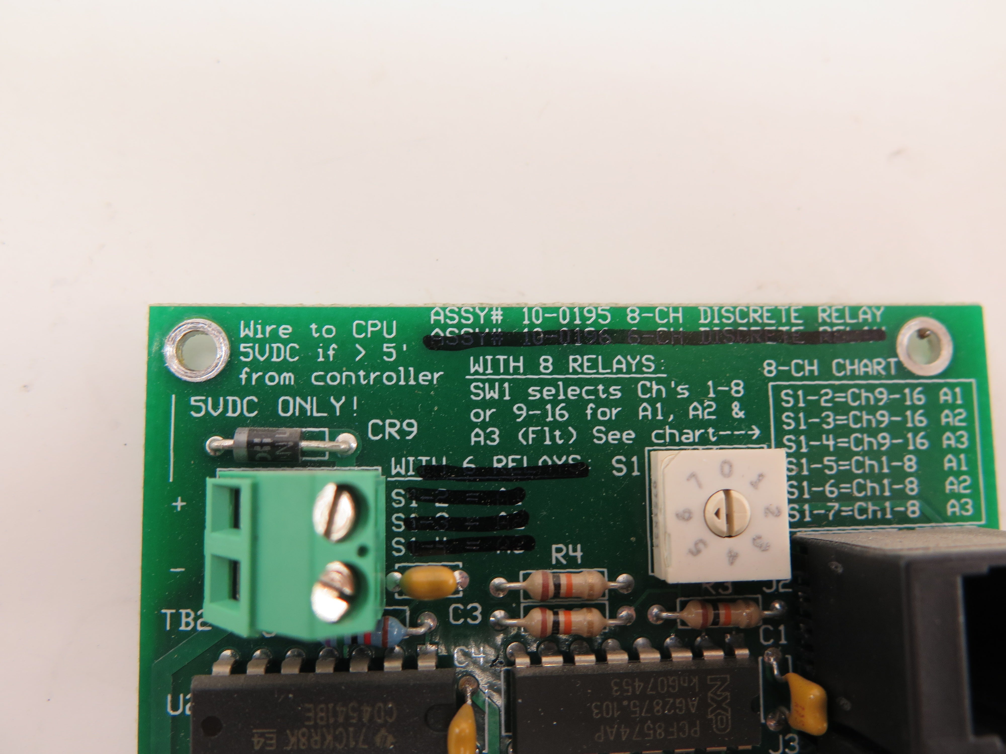 RC Systems 8 Channel Discrete Relay 10-0195 - Advance Operations