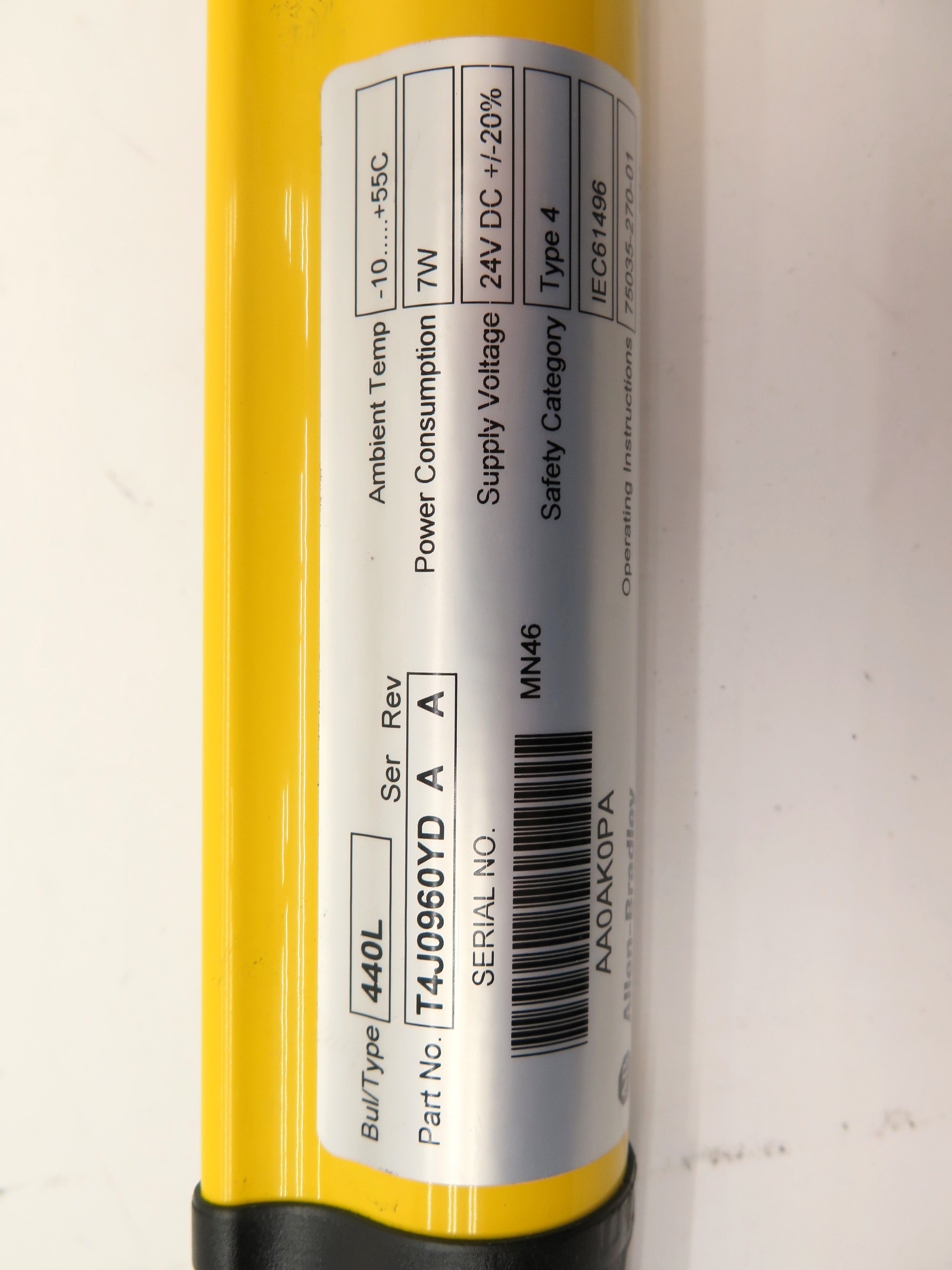 Allen-Bradley T4J0960YD GuardShield Light Curtain Ser. A - Advance Operations