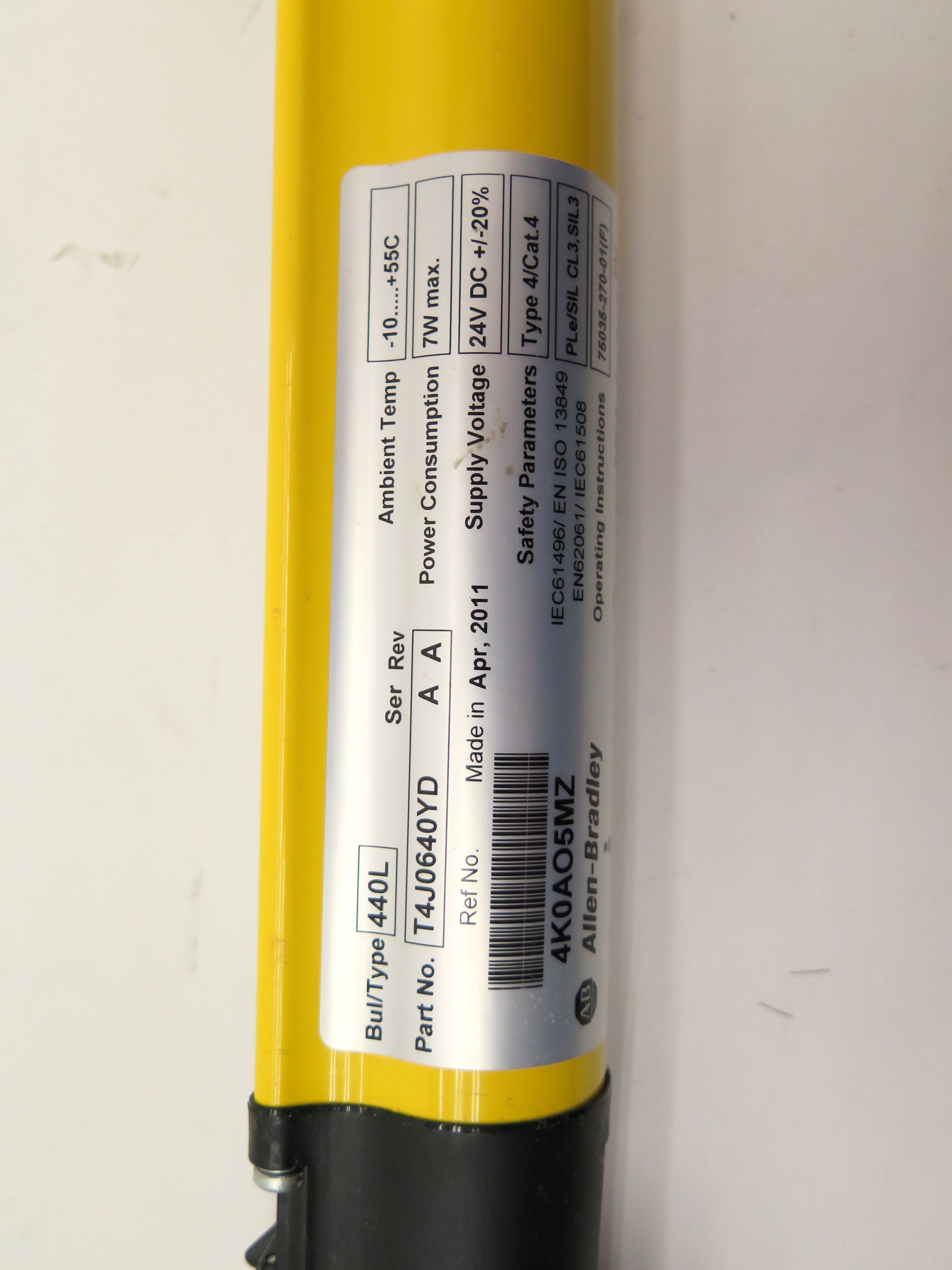 Allen-Bradley T4J0640YD / 4K0AO5MZ GuardShield Light Curtain Series A - Advance Operations