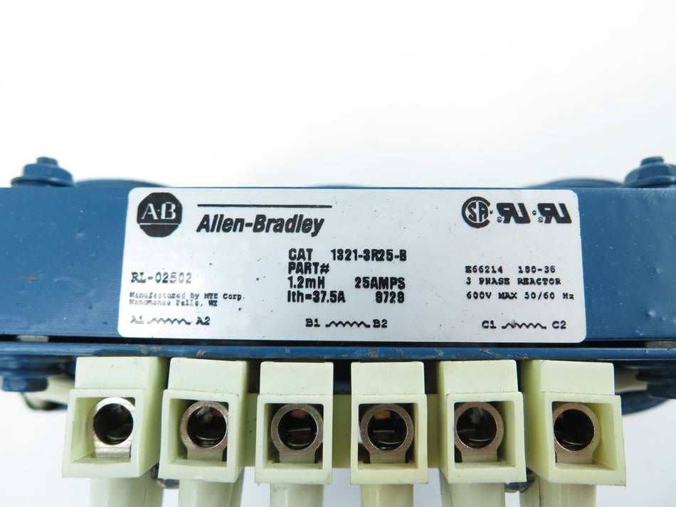 Allen-Bradley 1321-3R25-B Line Reactor 25A 37.5A - Advance Operations