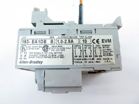 Allen-Bradley EA1DB Ser B Overload Relay LOT OF 2 - Advance Operations