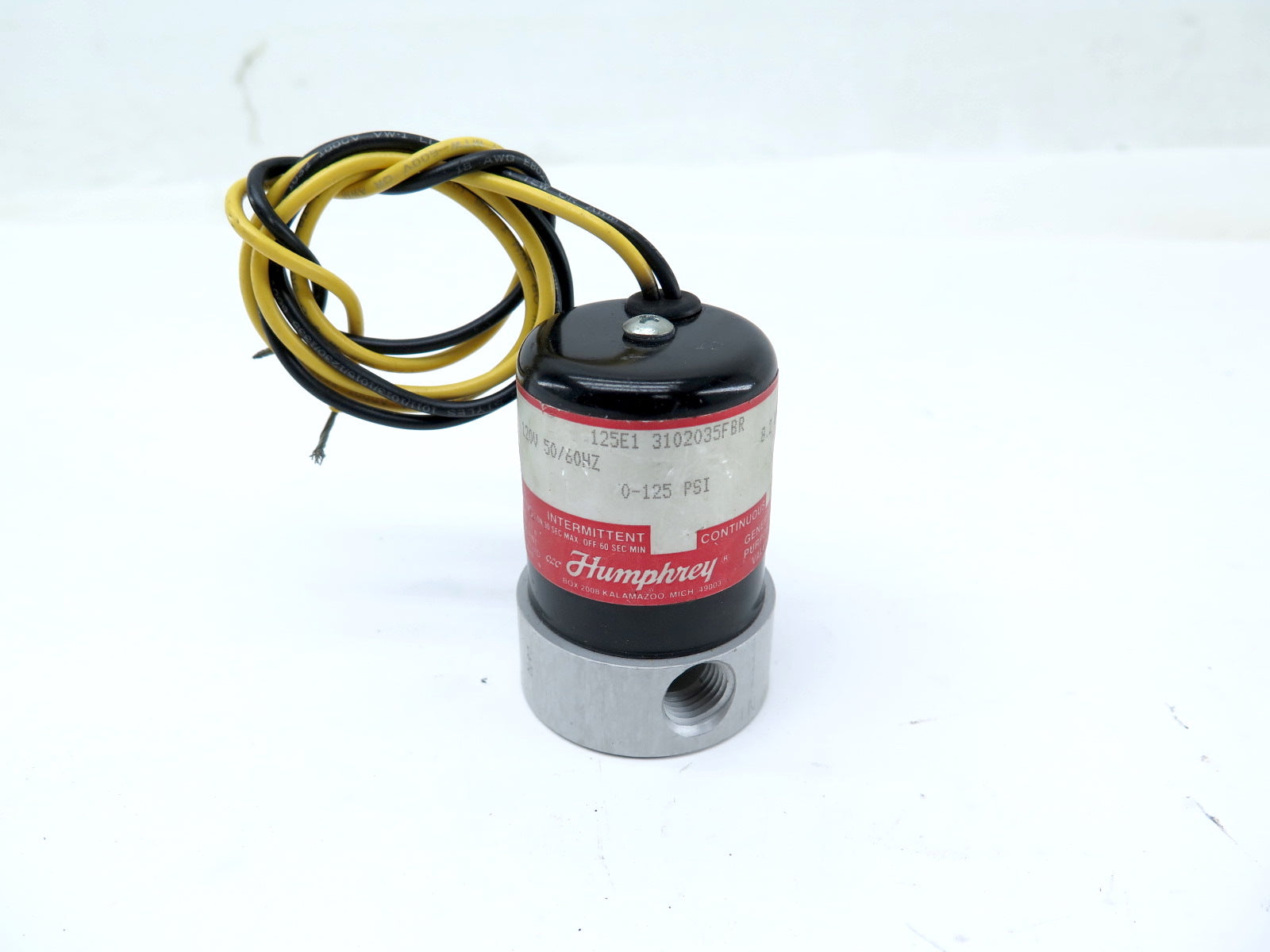 Humphrey 125E1 3102035FBR Solenoid Valve 120Vac 1/4in NPT - Advance Operations