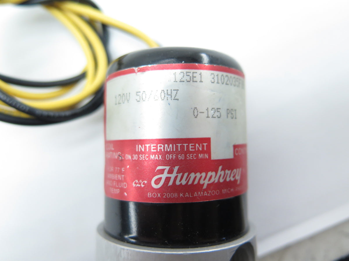 Humphrey 125E1 3102035FBR Solenoid Valve 120Vac 1/4in NPT - Advance Operations