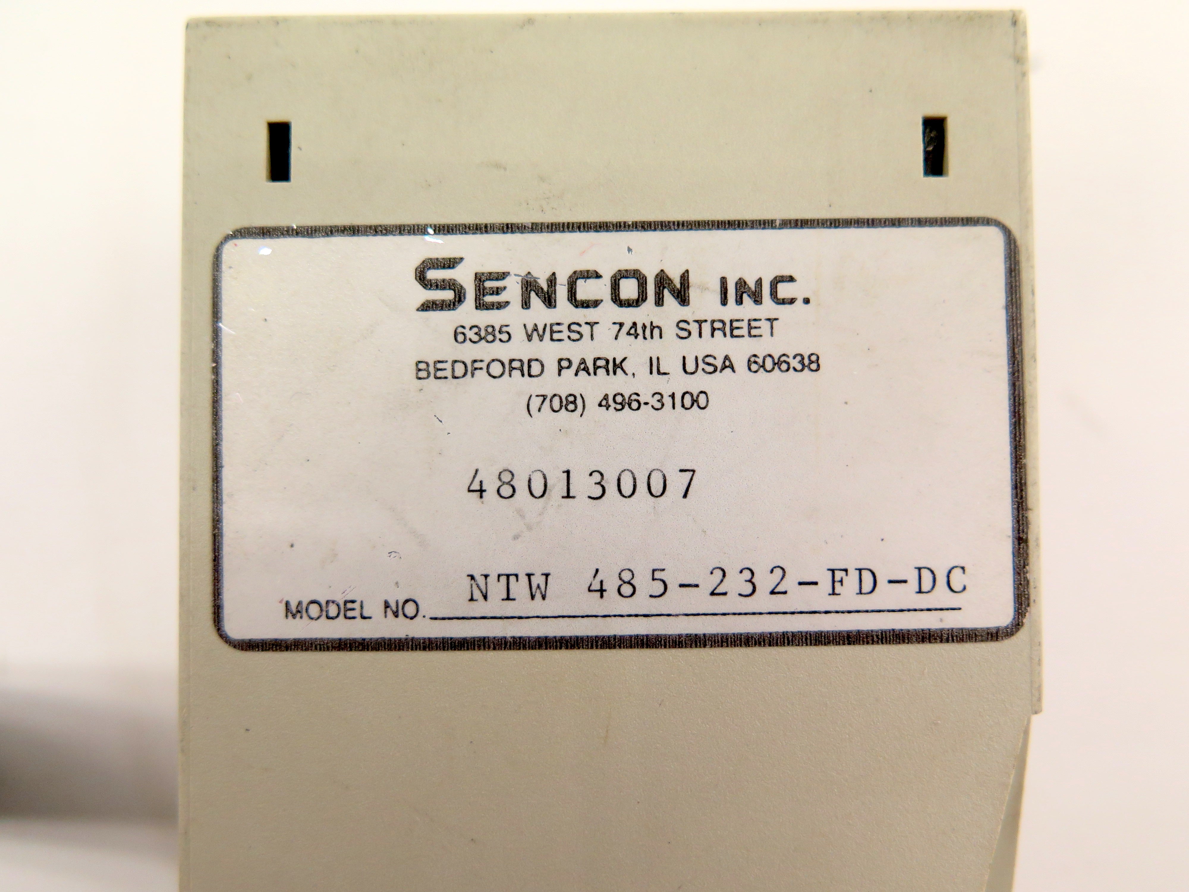 Sencon Inc. 232-FD-DC / NTW485-232-FD-DC Control relay - Advance Operations