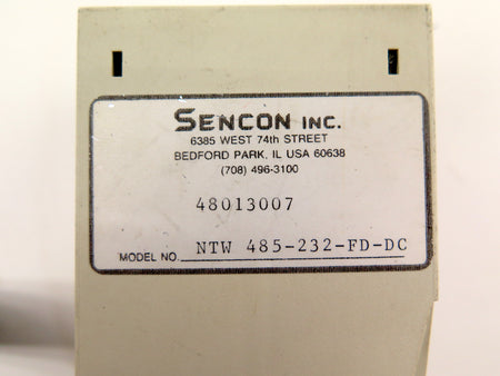 Sencon Inc. 232-FD-DC / NTW485-232-FD-DC Control relay - Advance Operations