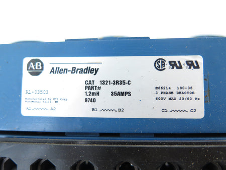 Allen-Bradley 1321-3R35-B Line Reactor 3PH 600V 35A - Advance Operations