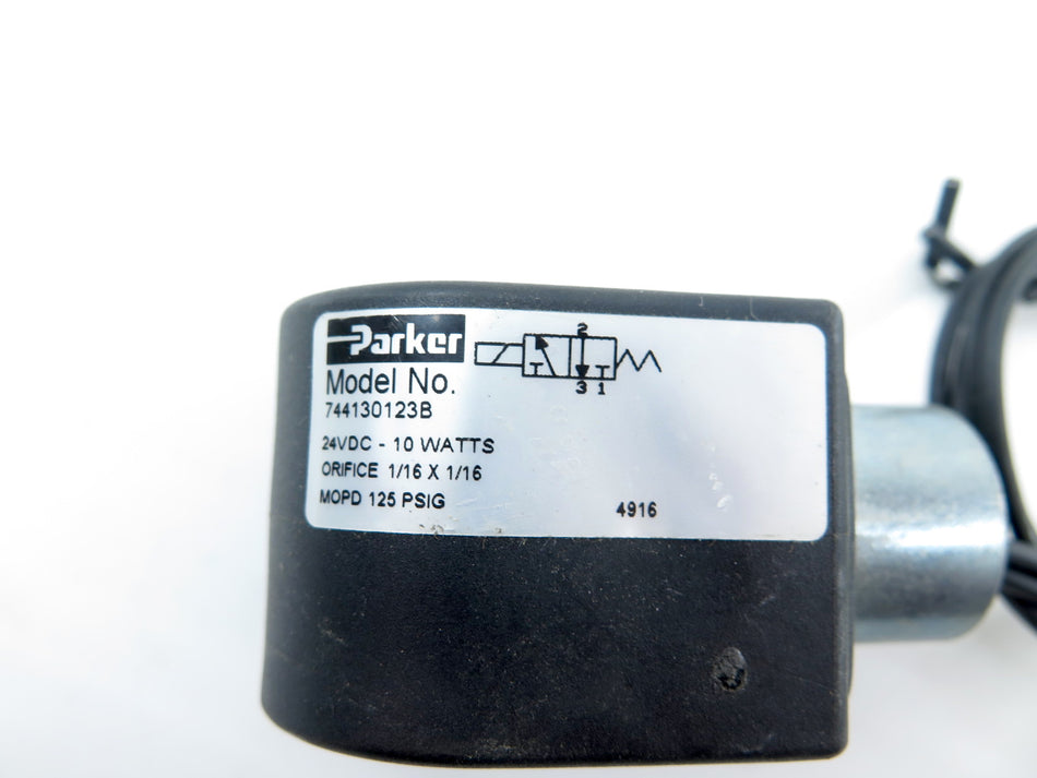 Parker 744130123B Solenoid Coil 24Vdc 10 Watt COIL ONLY - Advance Operations