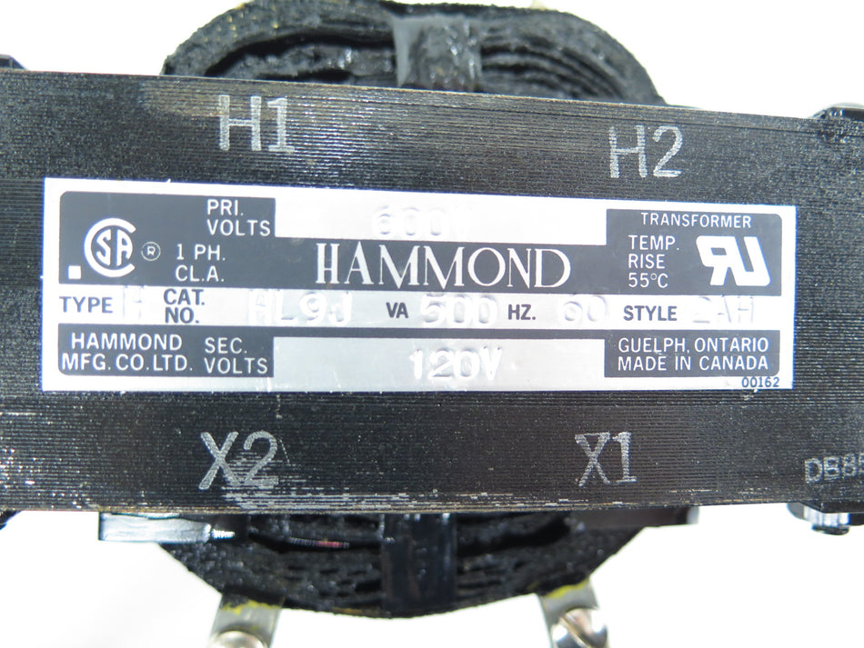 Hammond HL9HJ Transformer 600Va 60Hz 120V - Advance Operations