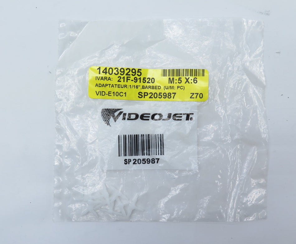 VideoJet SP205987 Tee Fittings 1/16 ID Bag of 10 - Advance Operations