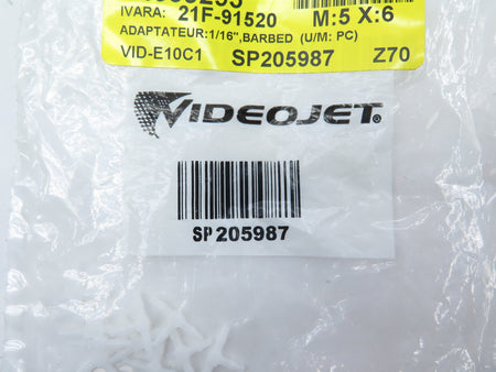 VideoJet SP205987 Tee Fittings 1/16 ID Bag of 10 - Advance Operations
