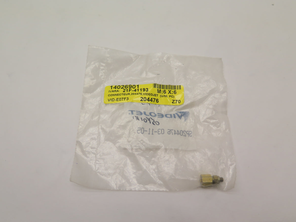VideoJet 204476 / SP204476 Tube Fitting Genuine - Advance Operations