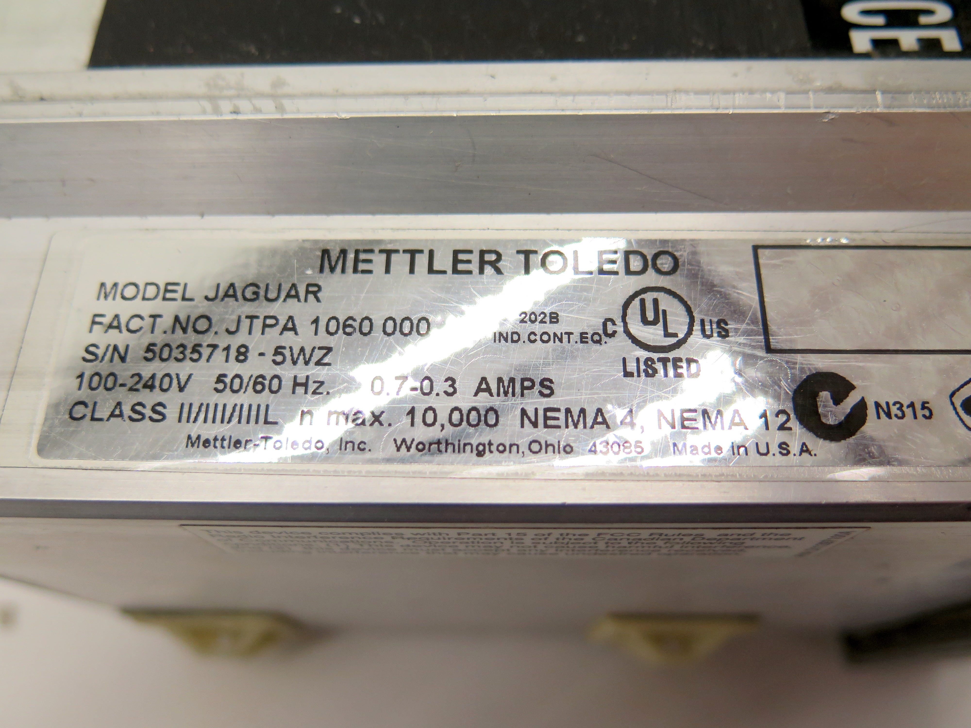 Mettler Toledo JTPA 1060 000 100-240Vac Industiral Scale Terminal - Advance Operations