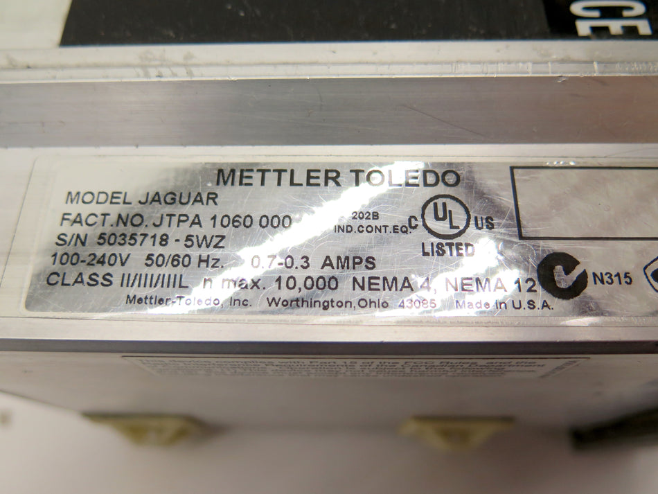 Mettler Toledo JTPA 1060 000 100-240Vac Industiral Scale Terminal - Advance Operations