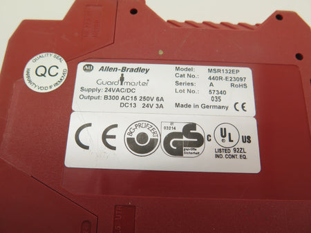 Allen-Bradley MSR132EP / 440R-E23097 GuardMaster Safety Relay - Advance Operations