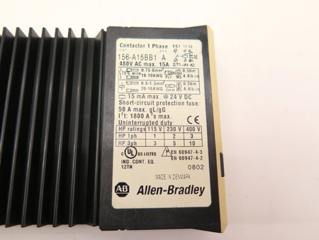 Allen-Bradley 156-A15BB1 Ser.A Contactor 1 Phase 480V ac Max - Advance Operations