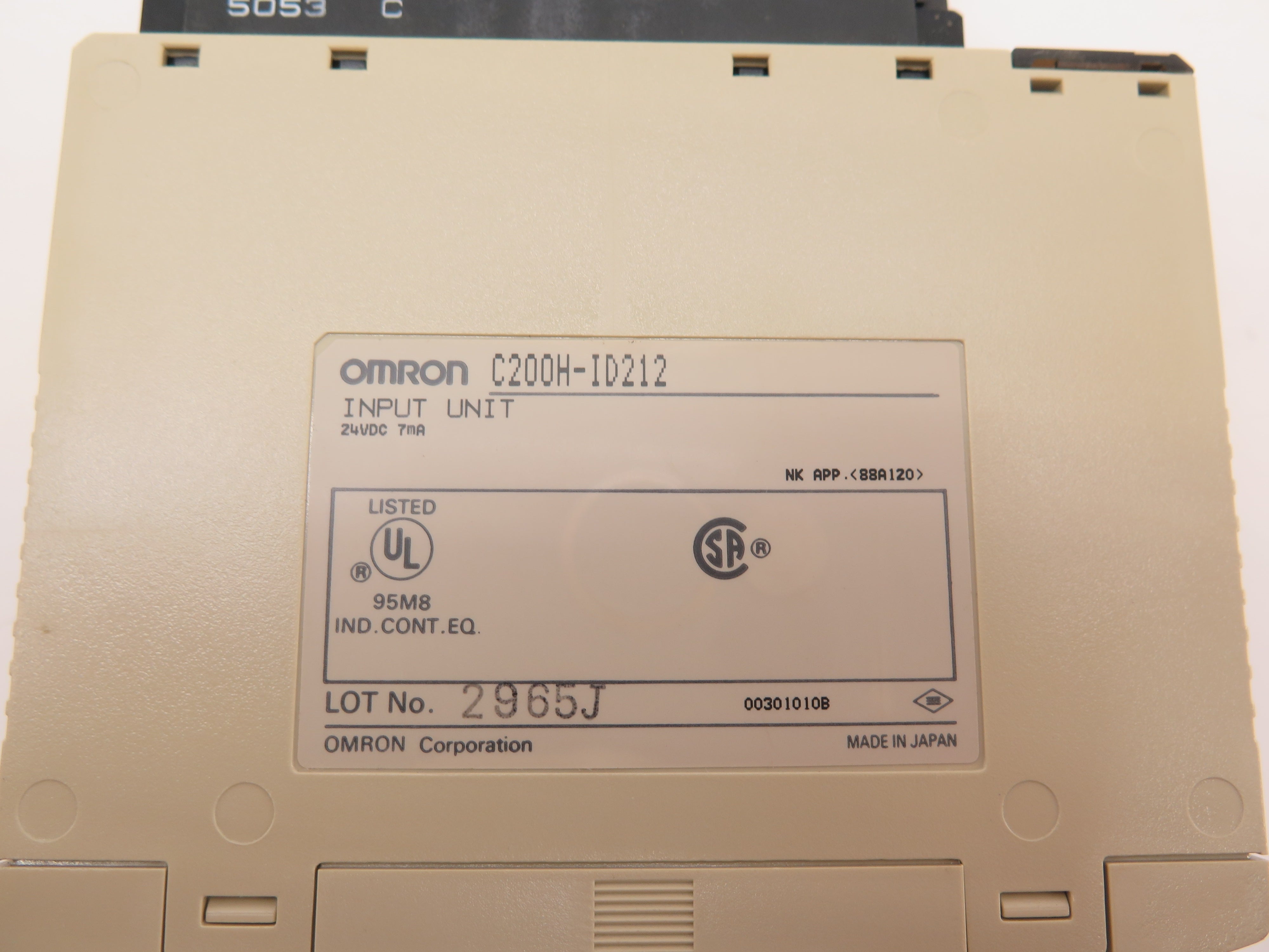 Omron C200H-ID212 Input Unit 24Vdc 7mA LOT OF 2 - Advance Operations