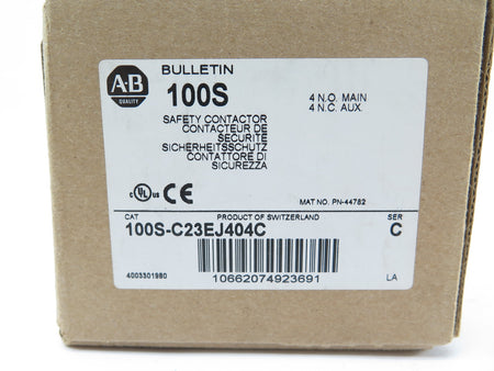 Allen-Bradley 100S-C23EJ404C Safety Contactor GuardMaster - Advance Operations