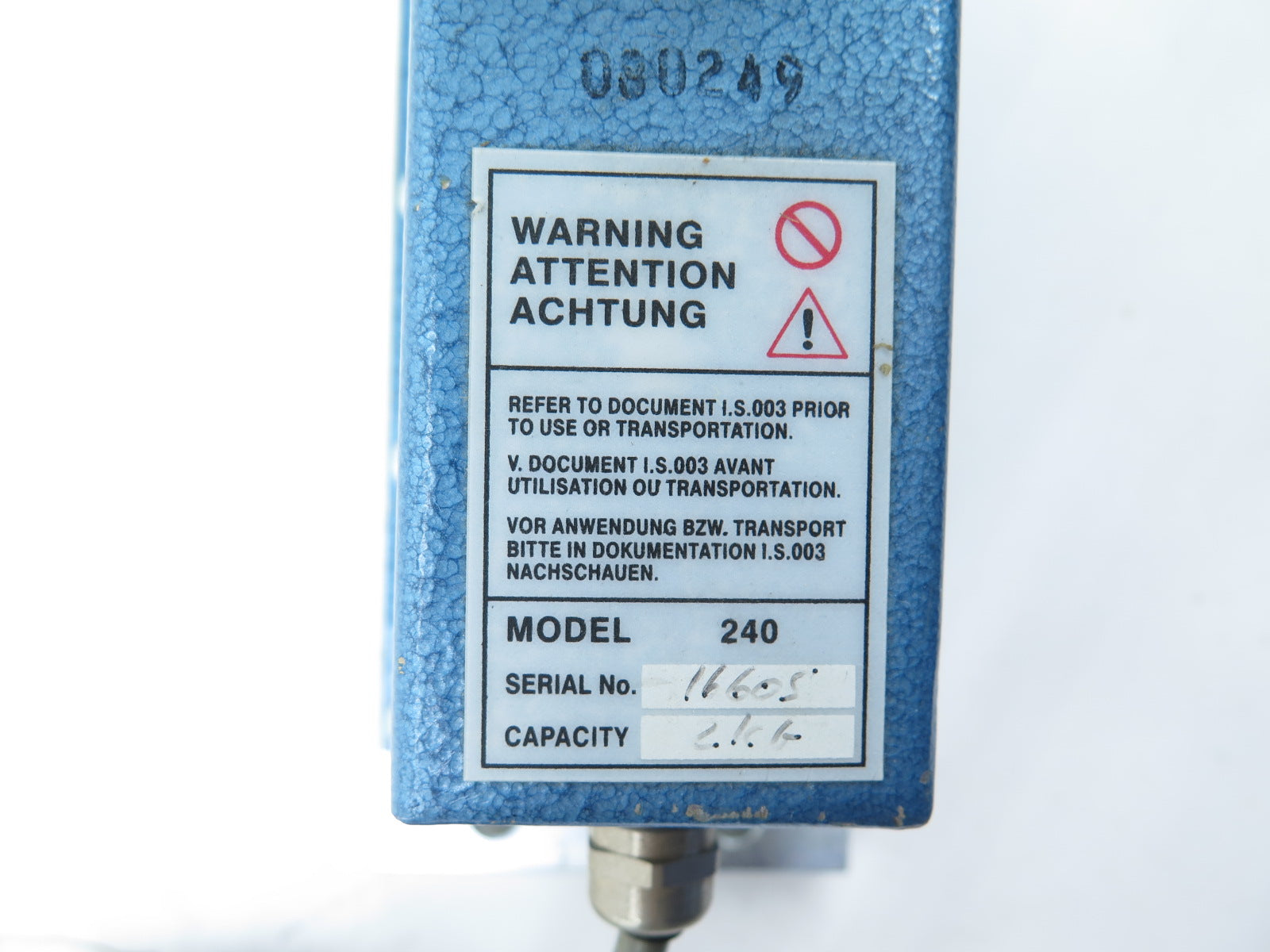 Vishay Tedea Model 240 Load Cell SPT 240-2Kg 10ft 2Mv/v 350 Ohm ...