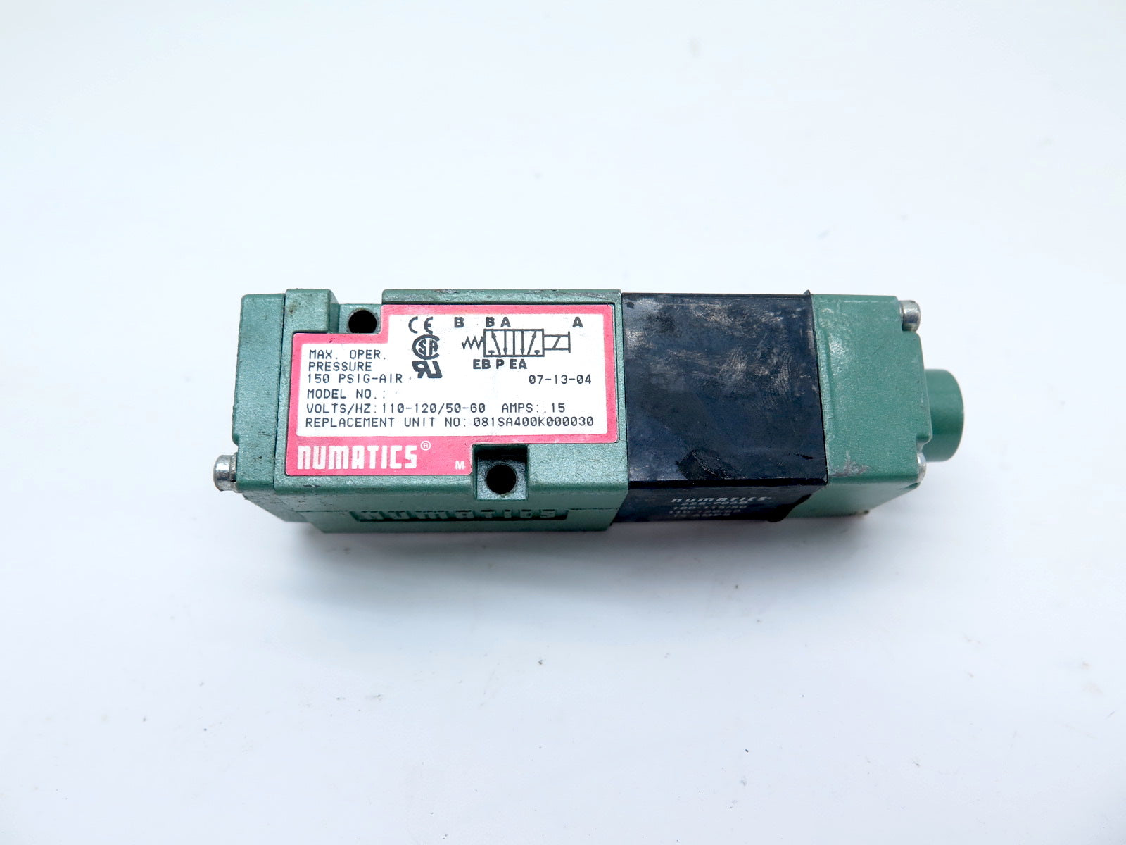 Numatics 081SA400K000030 Solenoid Valve - Advance Operations