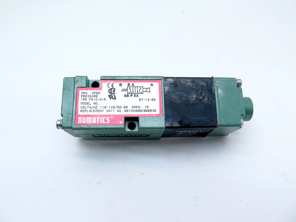Numatics 081SA400K000030 Solenoid Valve - Advance Operations