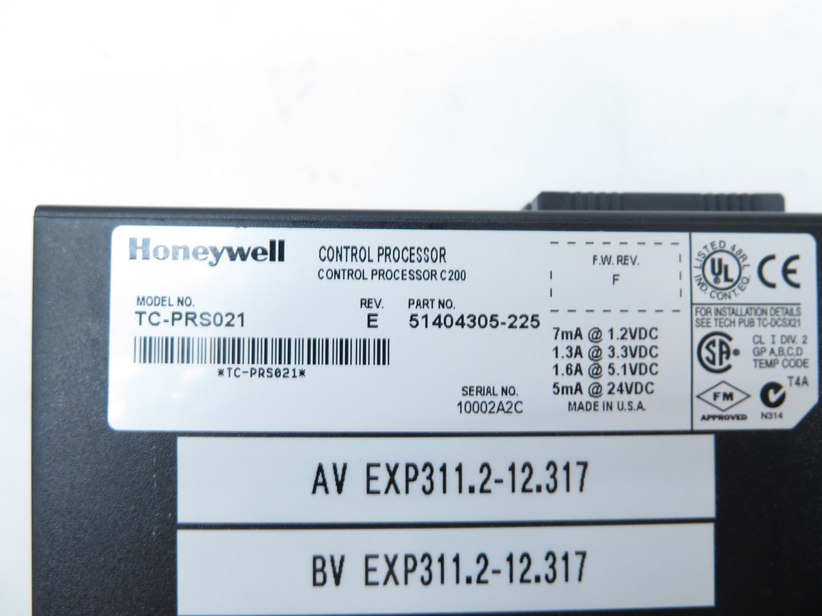 Honeywell TC-PRS021 Control Processor C200 – Advance Operations