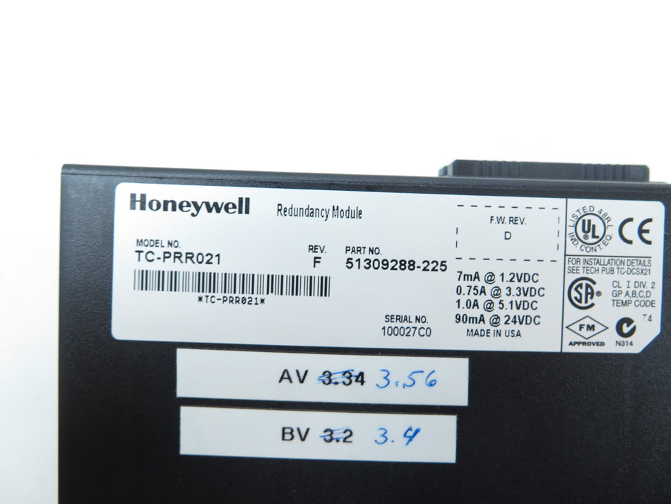 Honeywell TC-PRR021 Redundancy Module Rev.F - Advance Operations