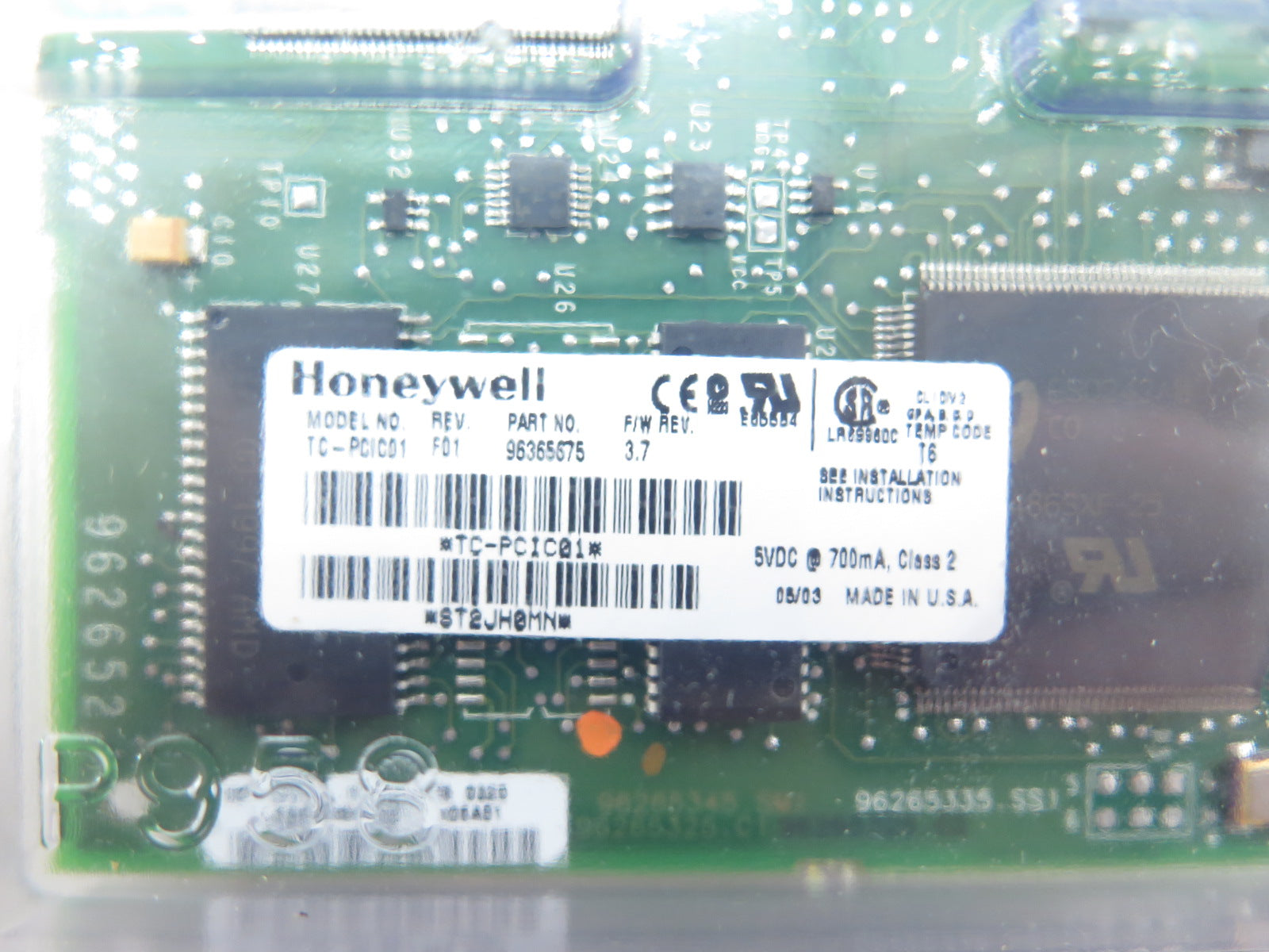 Honeywell TC-PCIC01 Control Module Board - Advance Operations