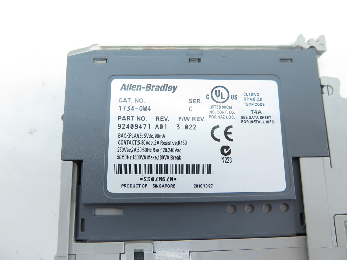 Allen-Bradley 1734-0W4 I/O 4 Point Digital Output Module Ser.C - Advance Operations
