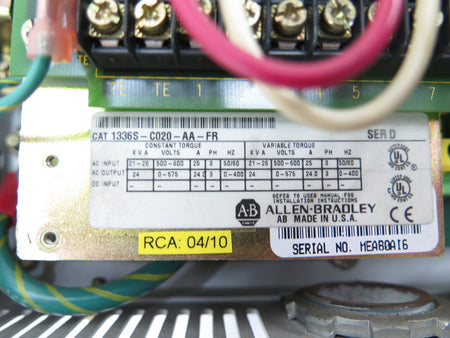 Allen-Bradley 1336S-C020-AA AC Drive 1336 PLUS 0-575Vac 24A 0-400Hz 20HP - Advance Operations