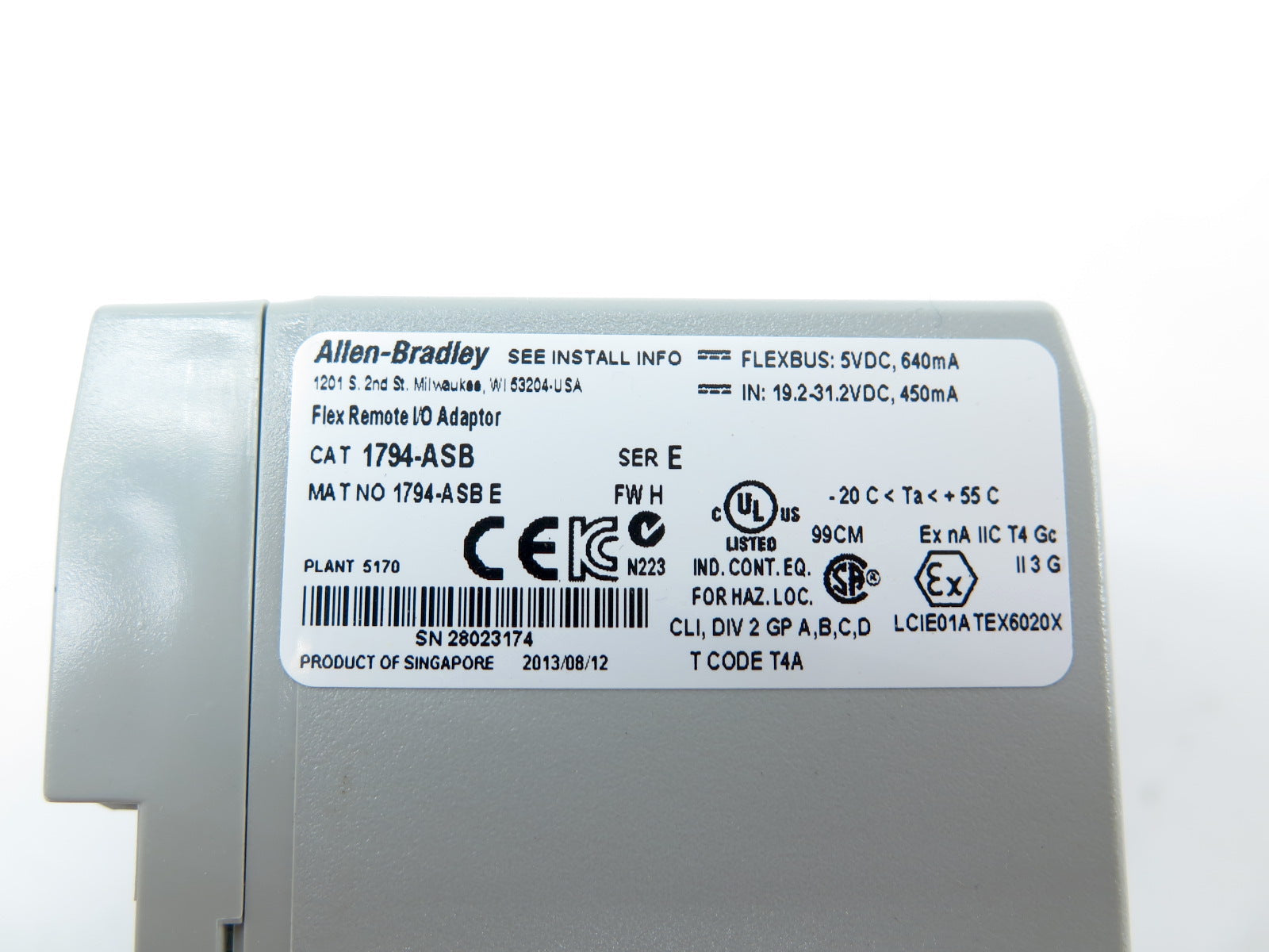 Allen-Bradley 1794-ASB SER.E Flex Remote I/O Adaptor - Advance Operations