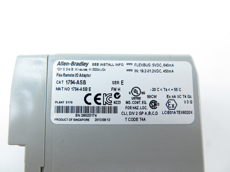 Allen-Bradley 1794-ASB SER.E Flex Remote I/O Adaptor - Advance Operations