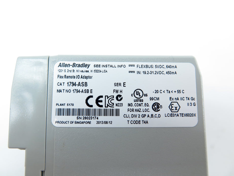 Allen-Bradley 1794-ASB SER.E Flex Remote I/O Adaptor - Advance Operations