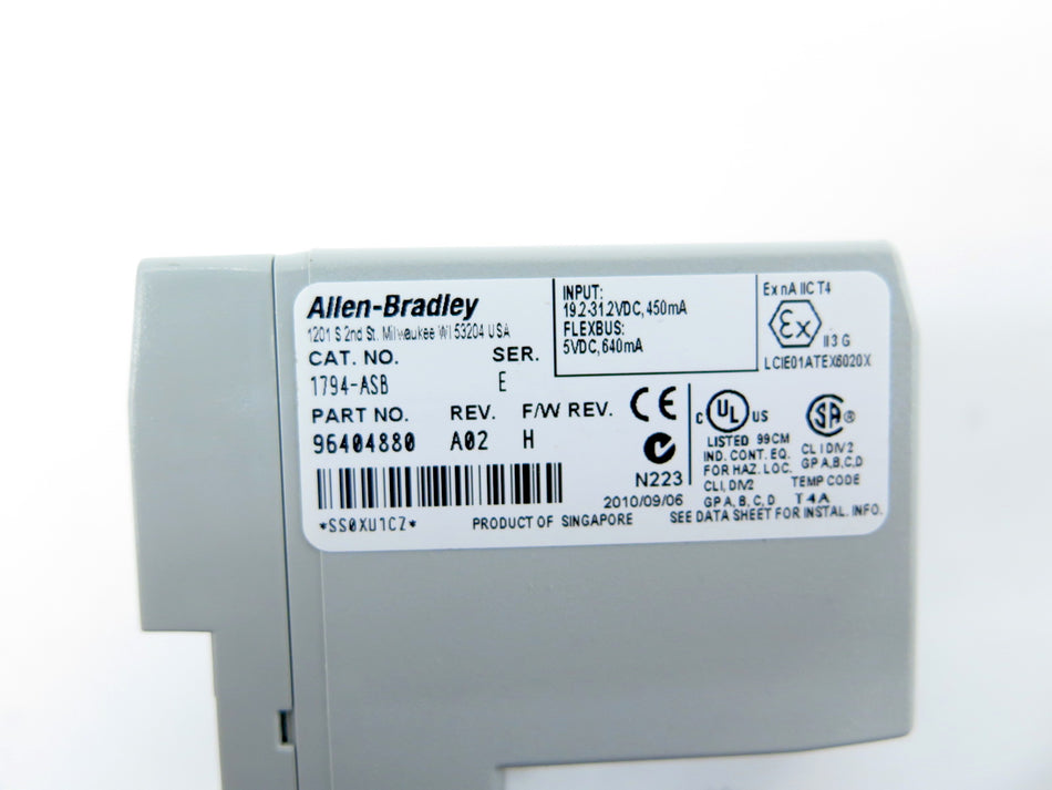 Allen-Bradley 1794-ASB SER.E Flex Remote I/O Adaptor NO 3 PIN Connector - Advance Operations