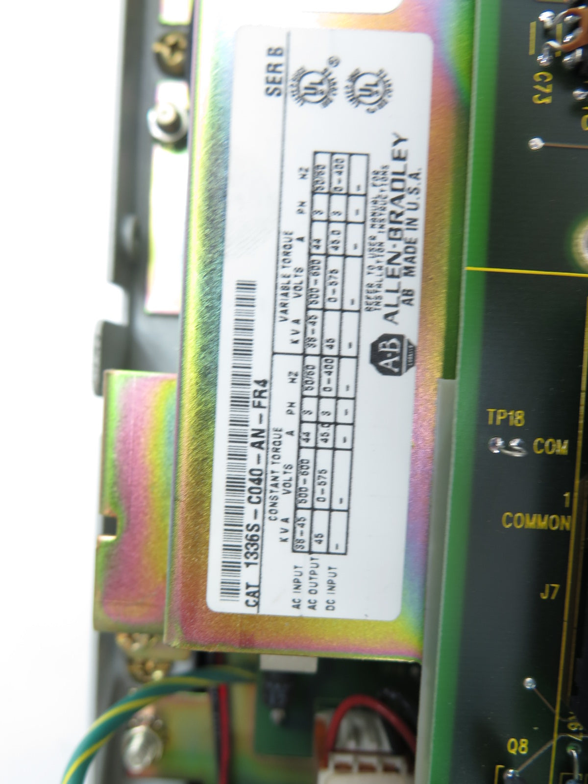 Allen-Bradley 1336S-C040-AN-FR4 AC Drive 40HP NO COVER - Advance Operations