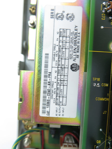 Allen-Bradley 1336S-C040-AN-FR4 AC Drive 40HP NO COVER - Advance Operations