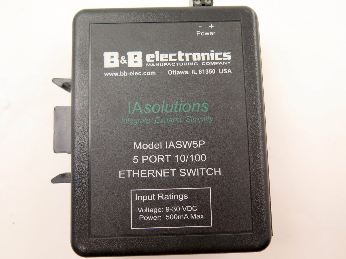 B & B Electronics IASW5P 5 Port 10/100 Ethernet Switch - Advance Operations