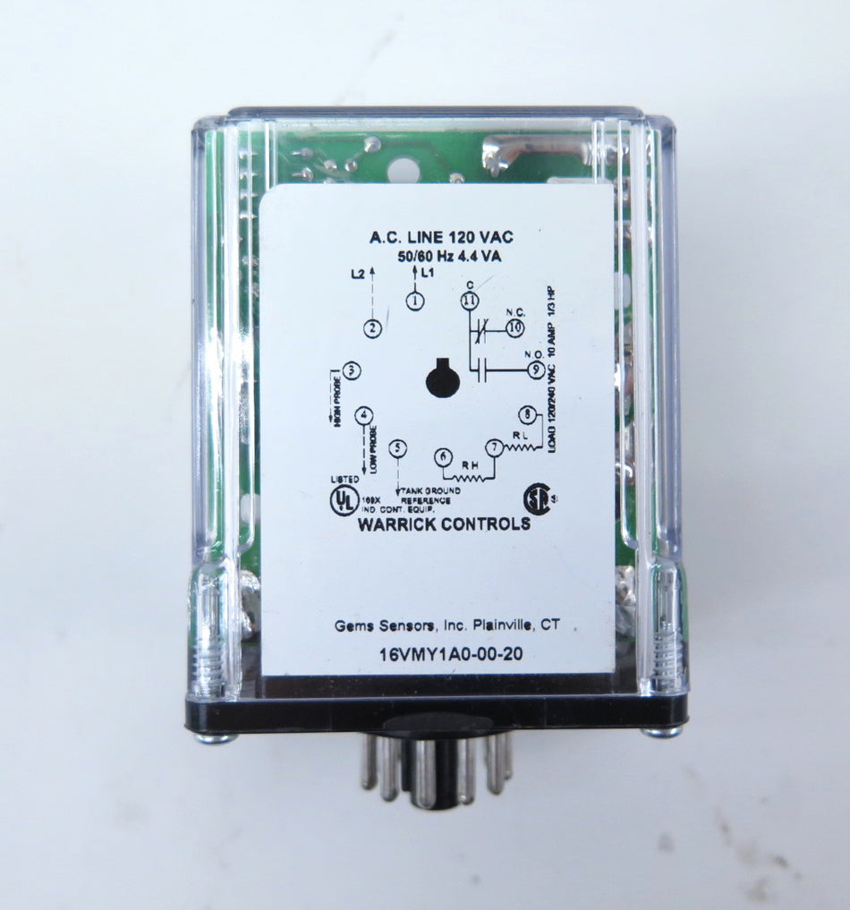 Warrick Controls 16VMY1A0-00-20 Control Relay - Advance Operations