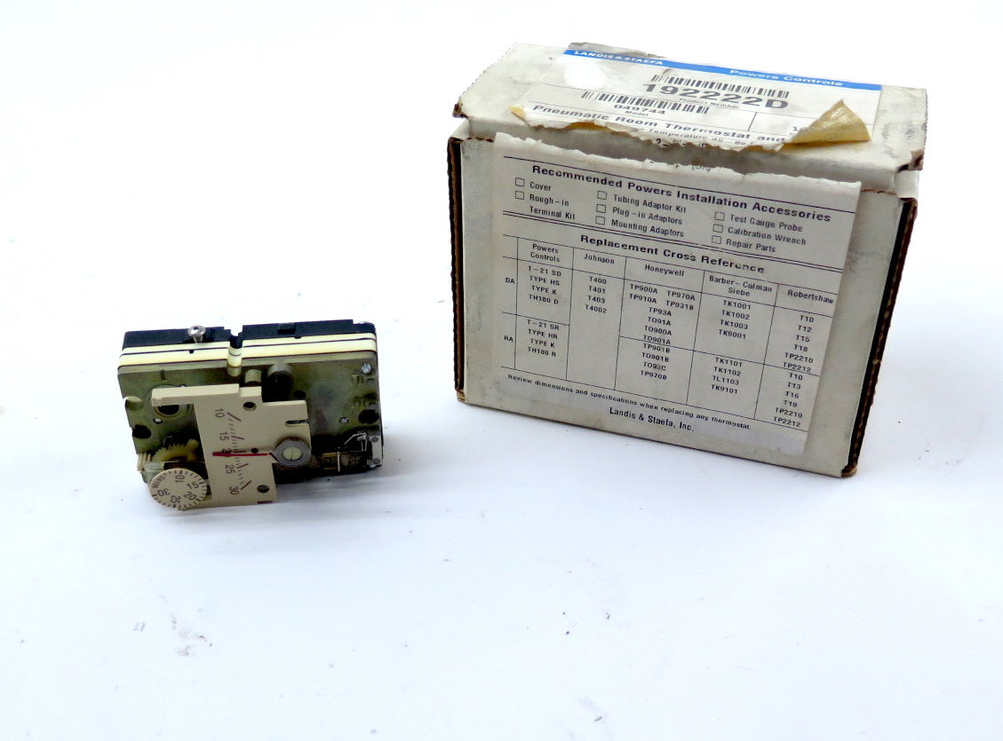 Landis & Staefa 192222D Pneumatic Thermostat NO WALL PLATE 45-85F - Advance Operations