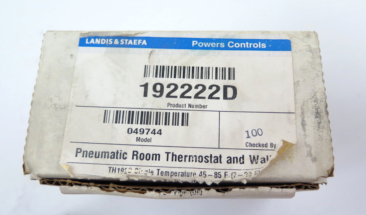 Landis & Staefa 192222D Pneumatic Thermostat NO WALL PLATE 45-85F - Advance Operations