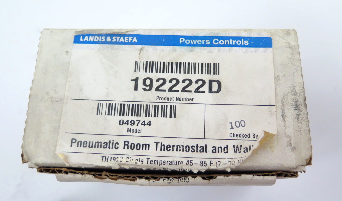 Landis & Staefa 192222D Pneumatic Thermostat NO WALL PLATE 45-85F - Advance Operations