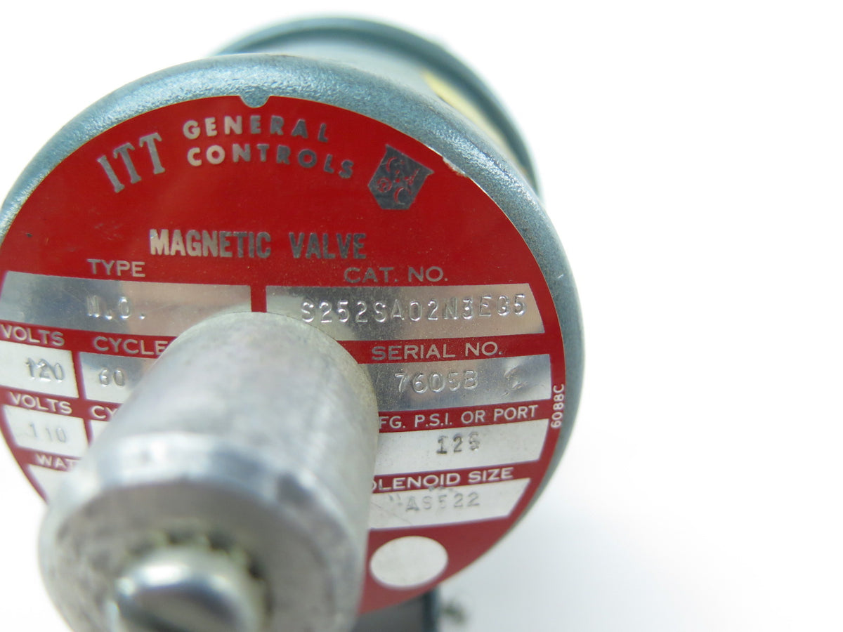 ITT S252SA02N3E65 2 Way Pilot Operated Gas Shutoff Valve 3/4 NPT READ - Advance Operations