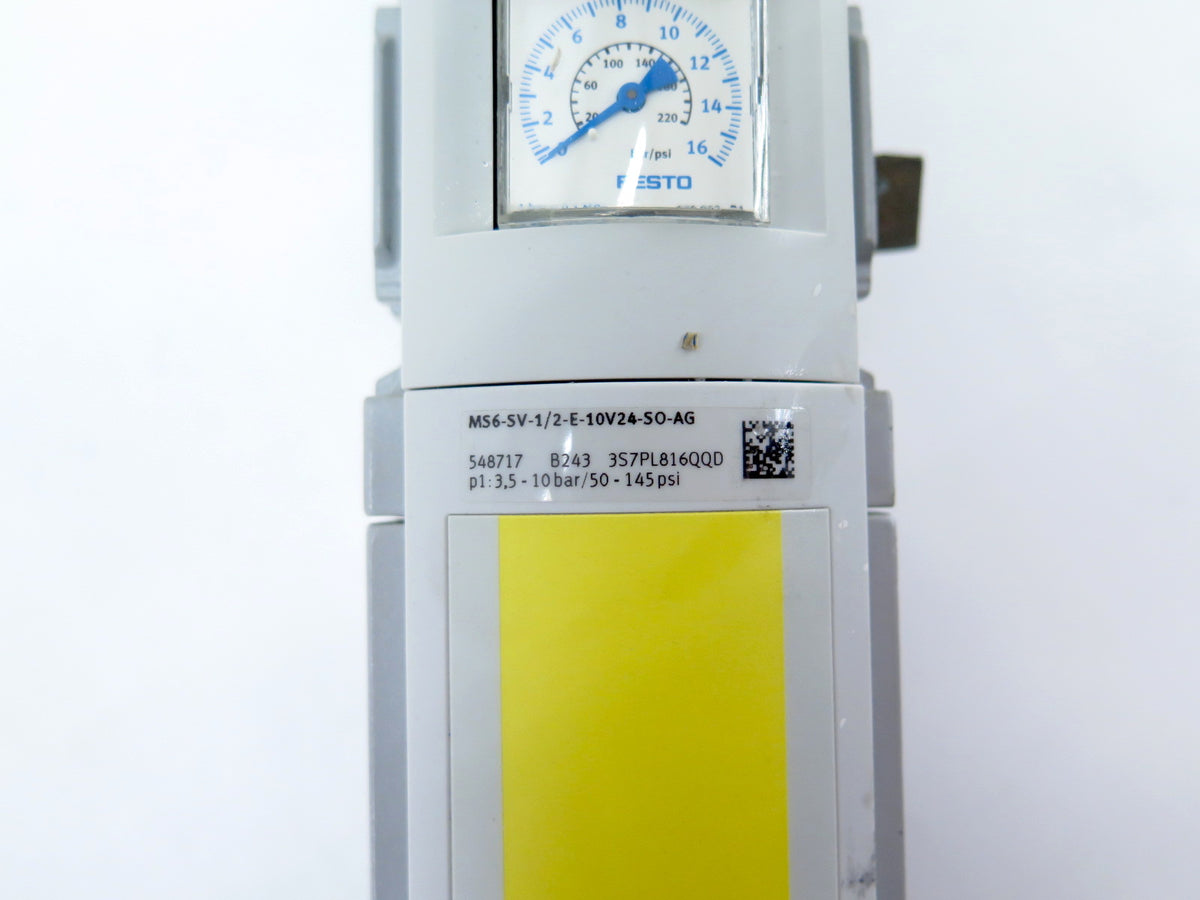 Festo MS6-SV-1/2-E-10V24-SO-AG Pneumatic Soft Start Valve - Advance Operations