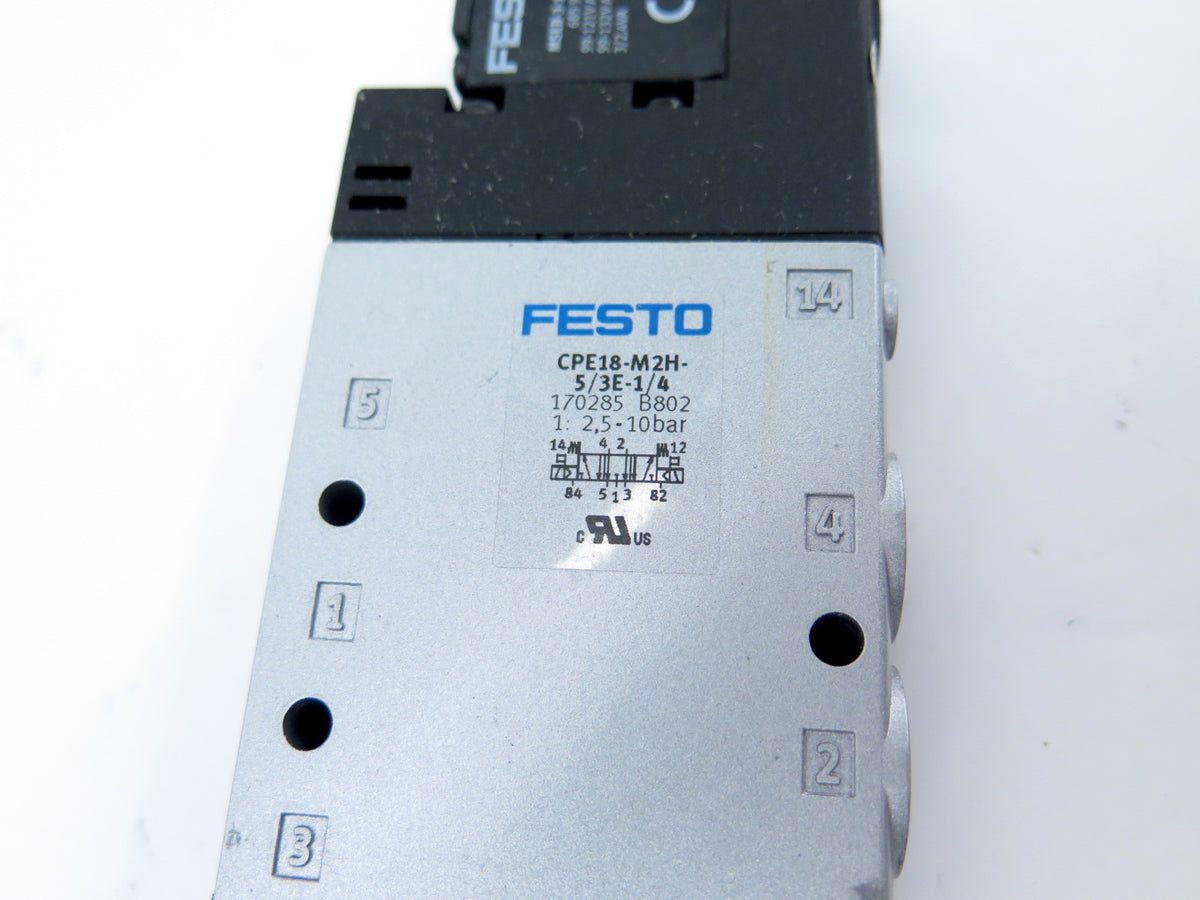 Festo CPE18-M2H-5/3E-1/4 Solenoid Valve 10Bar - Advance Operations