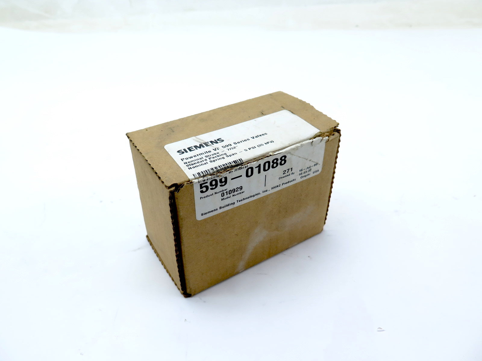 Siemens 599-01088 Powermite VF 599 Series Valve - Advance Operations