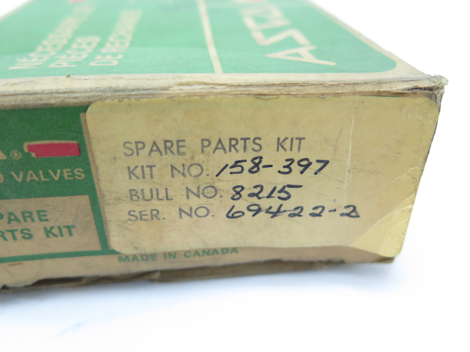 Asco Red Hat 158-397 Spare Parts Kit - Advance Operations