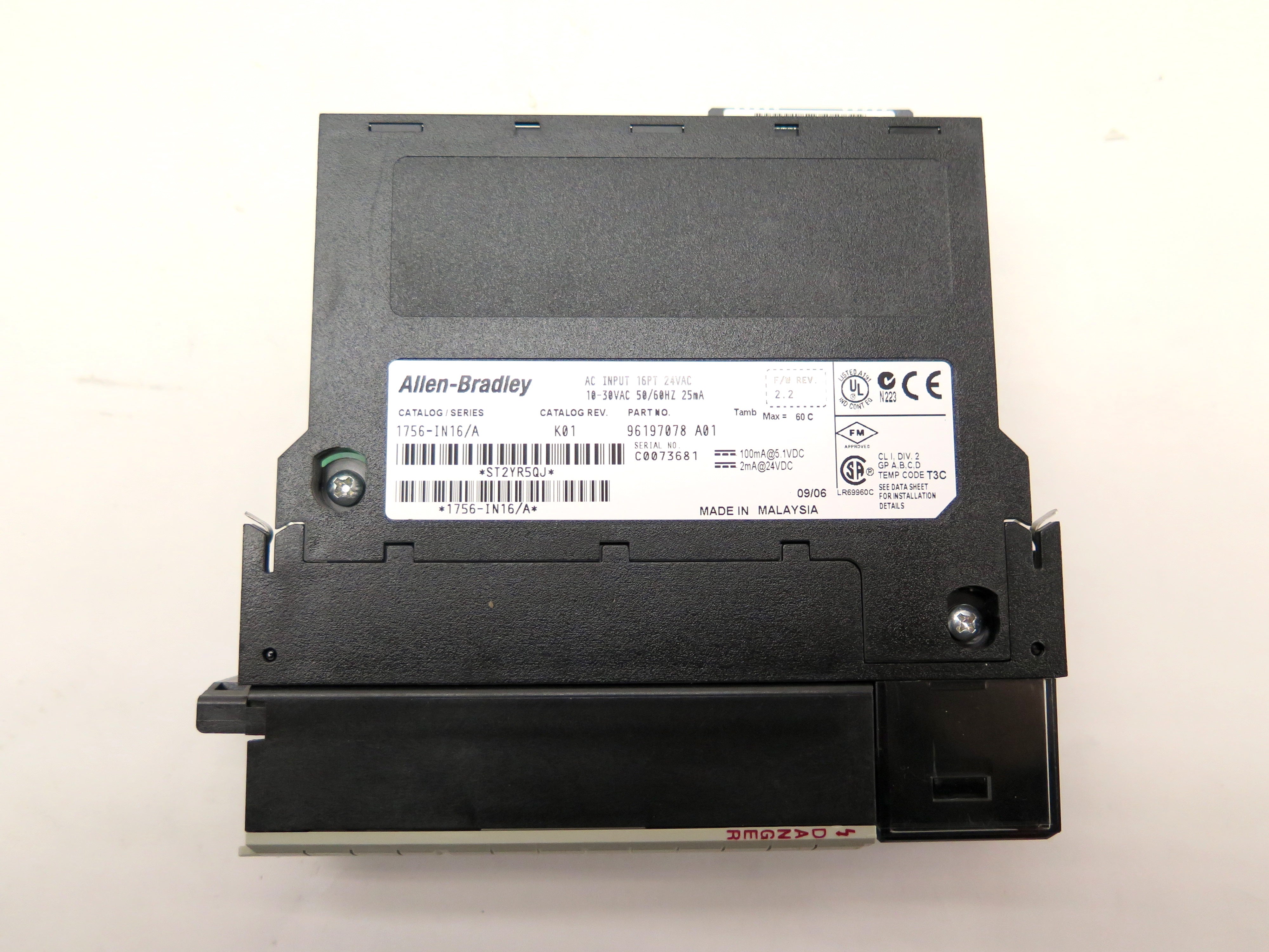 Allen-Bradley 1756-IN16/A AC Input Module 16Pt 24VAC - Advance Operations