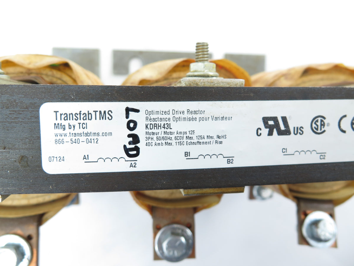 Transfab TMS / TCI KDRH43L Optimized Drive Reactor 125A 3PH - Advance Operations