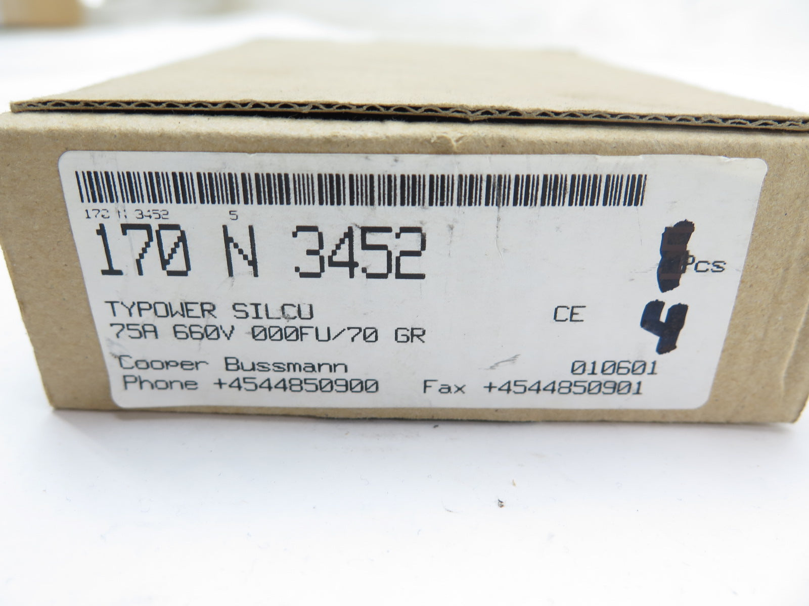 Bussmann 170 N 3452 Power Fuse TYPOWER SILCU 75A 660V LOT OF 4 - Advance Operations